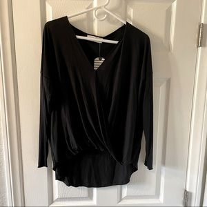 New Double Zero black long sleeve shirt